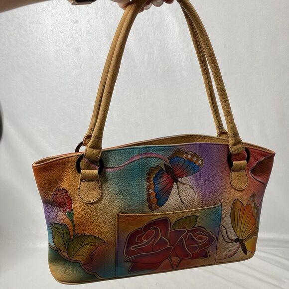 Anuschka Hand Painted Leather Shoulder Bag - Picture 6 of 16